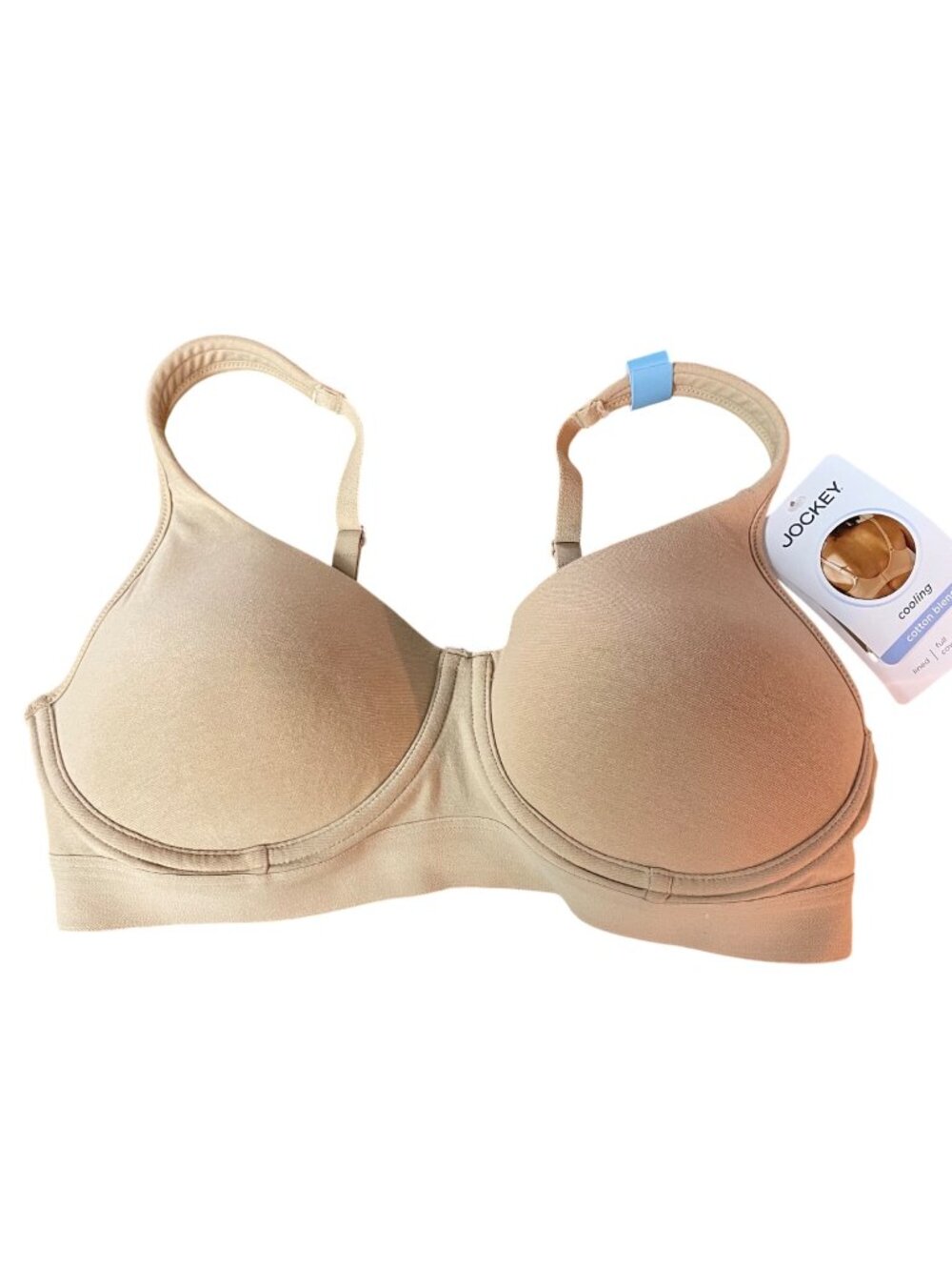 Jockey Cooling Cotton Blend Lined Full Coverage Wireless Bra Sz 34C 4494